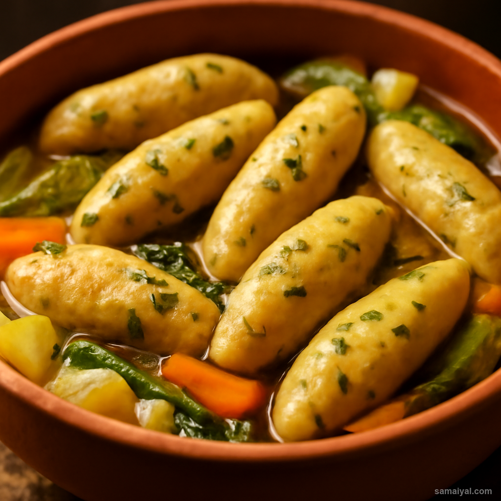 Chhattisgarhi Muthia Steamed Spiced Dumpling