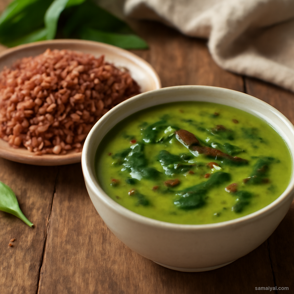 Chhattisgarhi Palak Kadhi Spinach Yogurt Curry