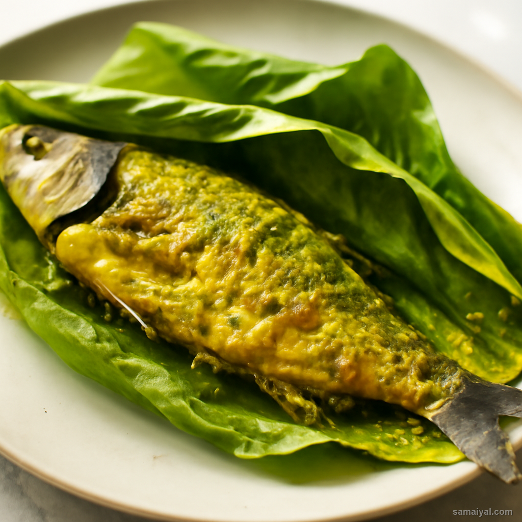 Fish Turmeric Leaf Steamed