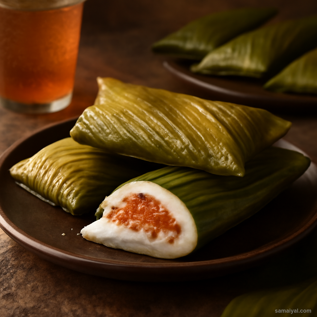 Goan Patoleo Sweet Turmeric Leaf Steamed Rice Coconut