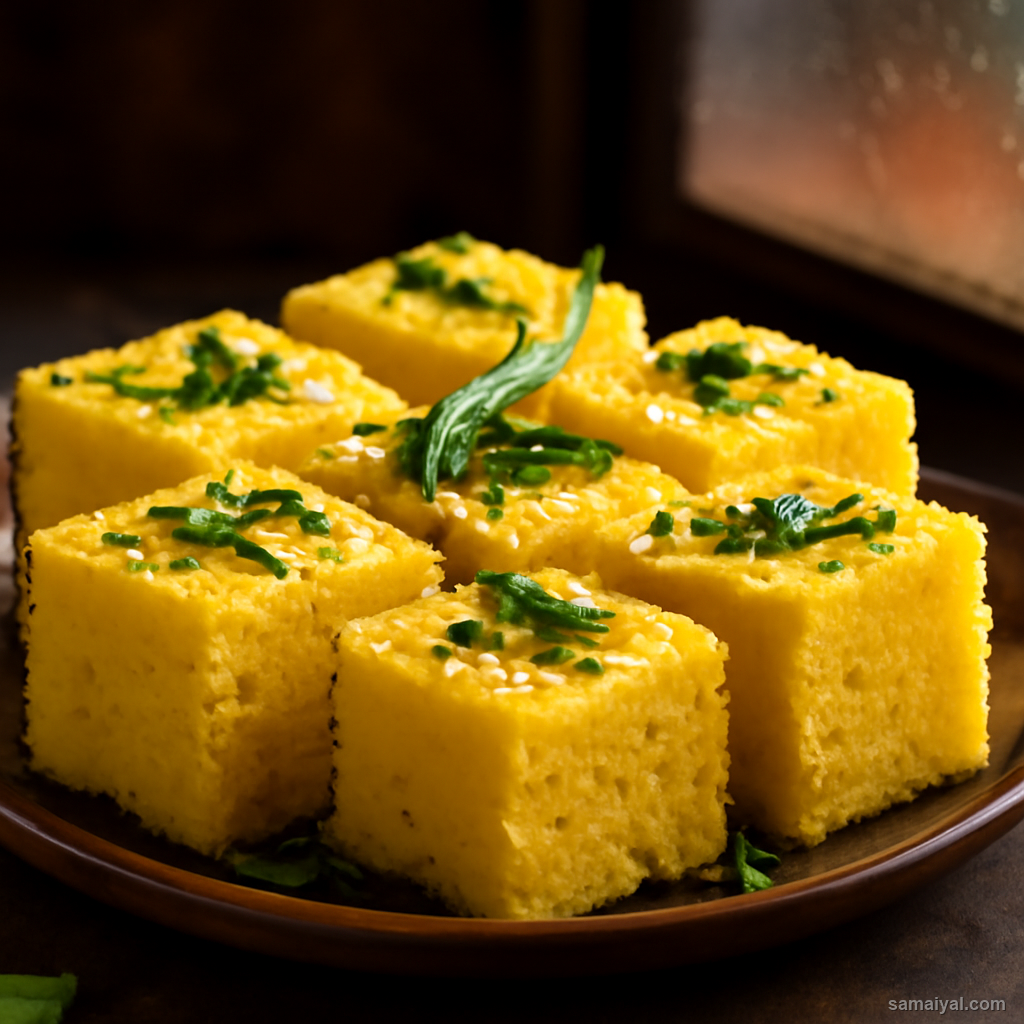Gujarat Dhokla Steamed Gram Flour Sponge Classic Khaman