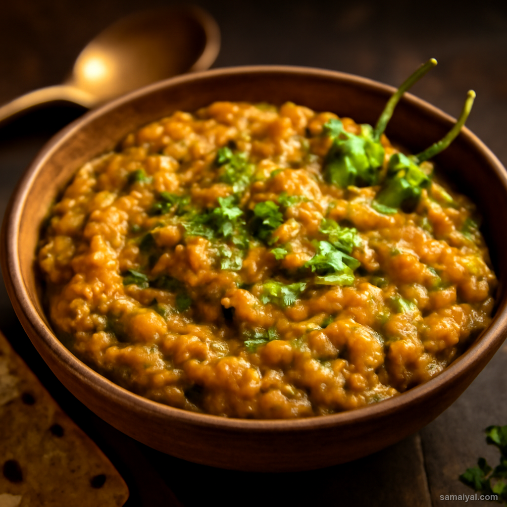 Gujarat Ringan No Olo Roasted Brinjal Spiced Preparation