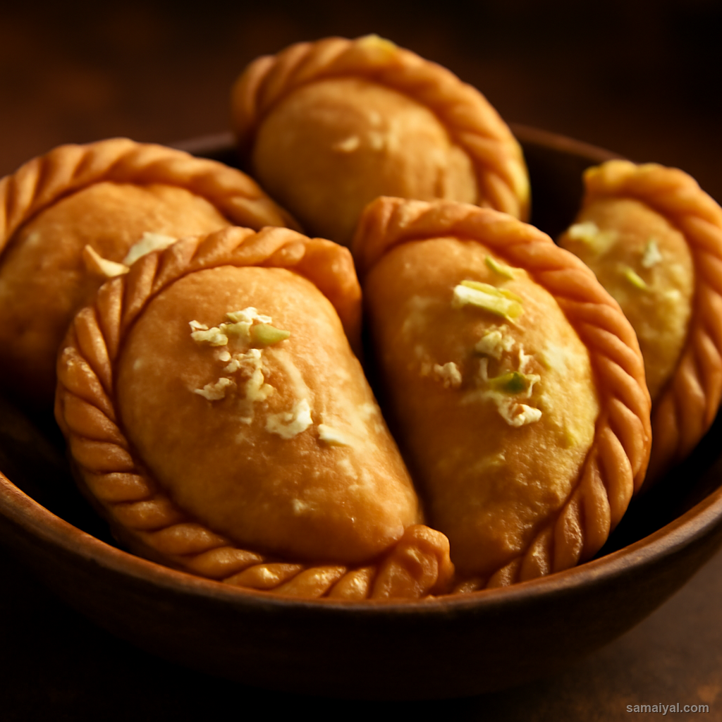 Gujiya Sweet Crescent Pastry Holi