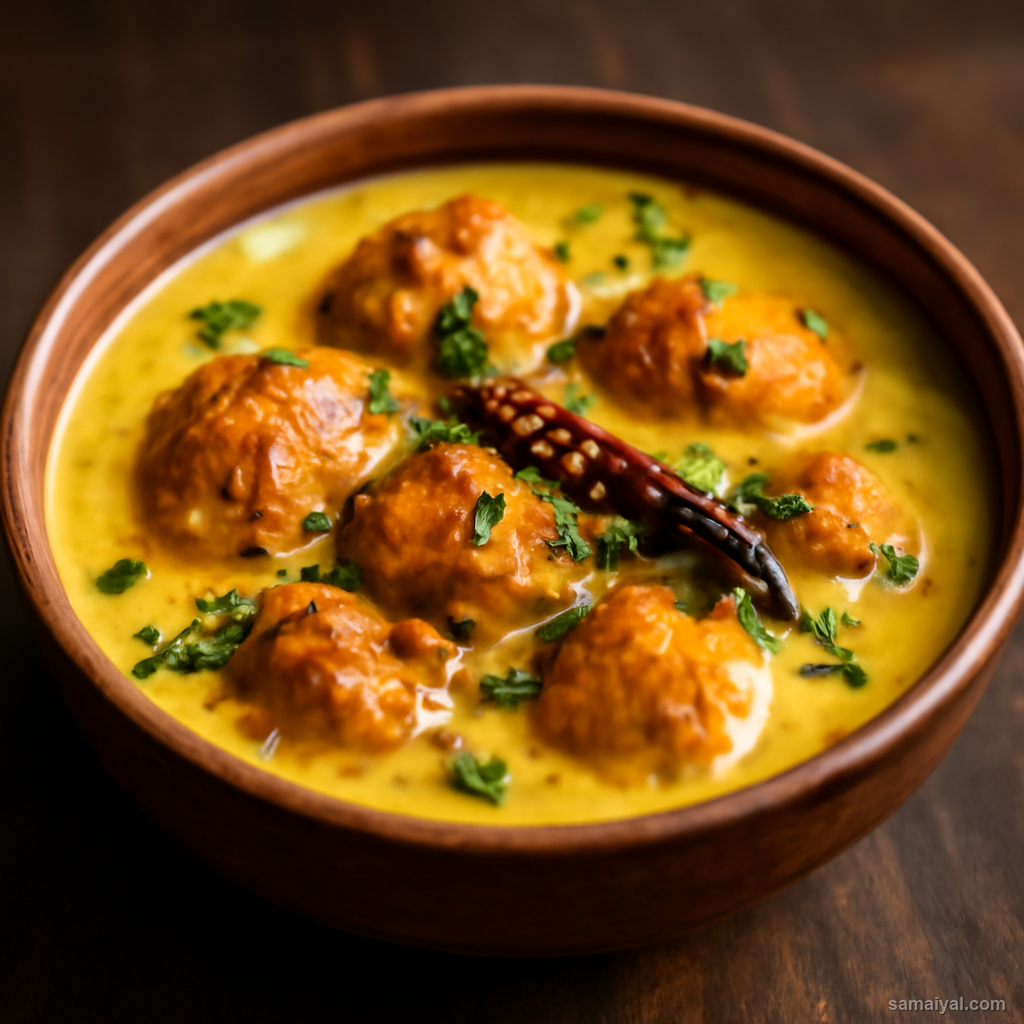 Haryanvi Kadhi Pakora Thick Yogurt Fritter