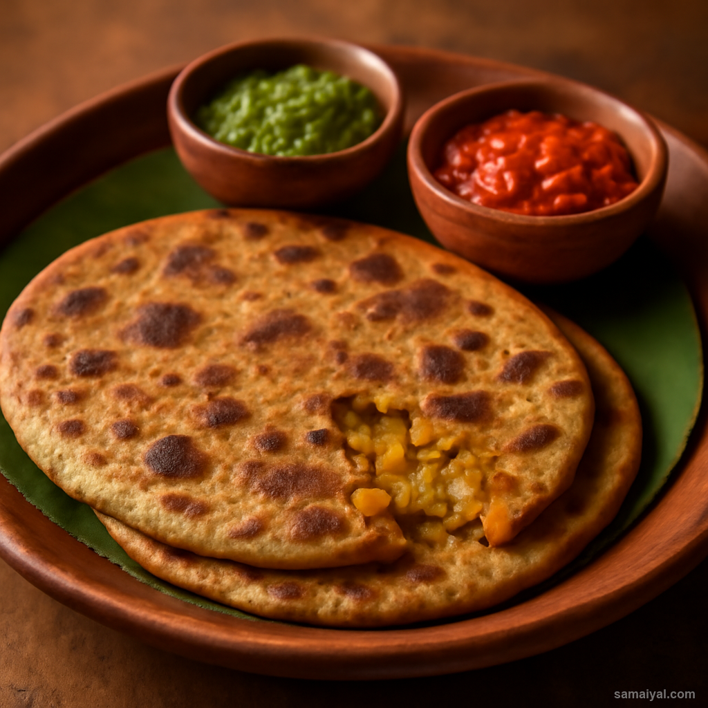 Himachal Pahadi Aloo Paratha Mountain Spiced Potato Flatbread