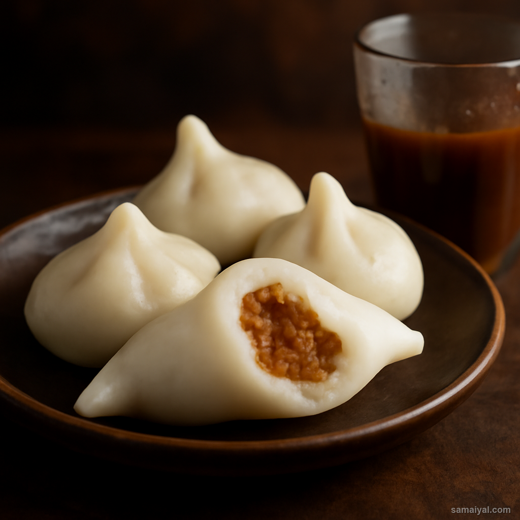 Jharkhand Pittha Rice Flour Steamed Dumpling Stuffed Sweet