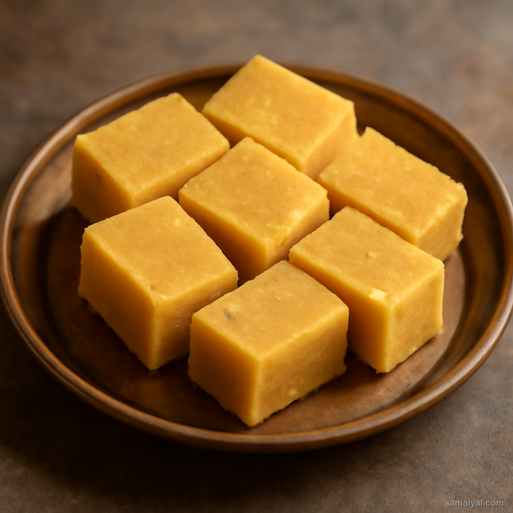 Karnataka Mysore Pak Ghee Besan Festival Sweet Dense