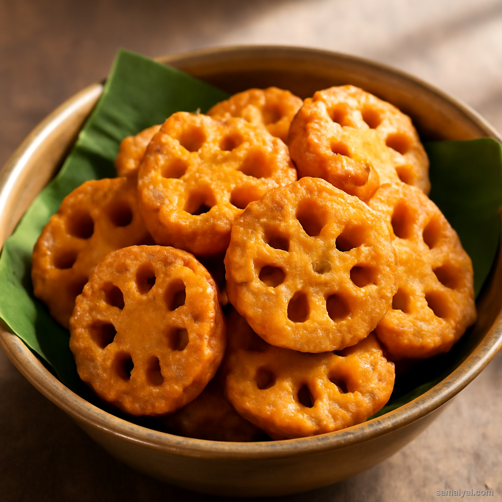 Kashmir Nadir Monje Lotus Stem Fritter Crispy Srinagar Snack