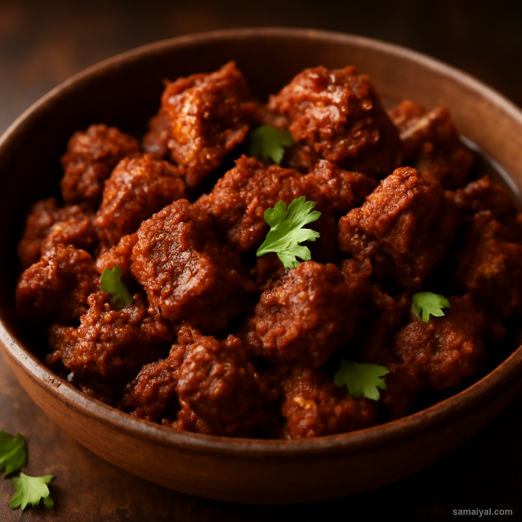 Kolhapuri Sukka Mutton Dry Masala Spiced