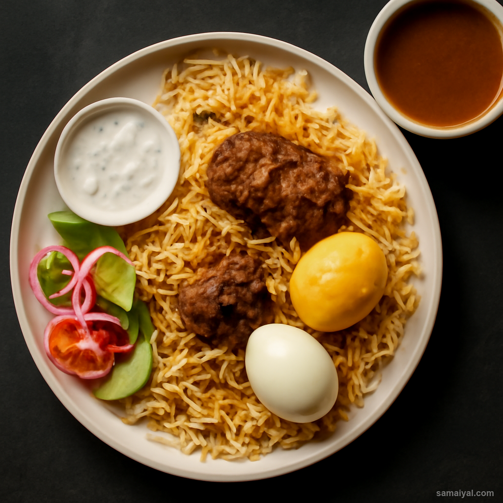 Kolkata Biryani Potke Egg Potato Complete Plate