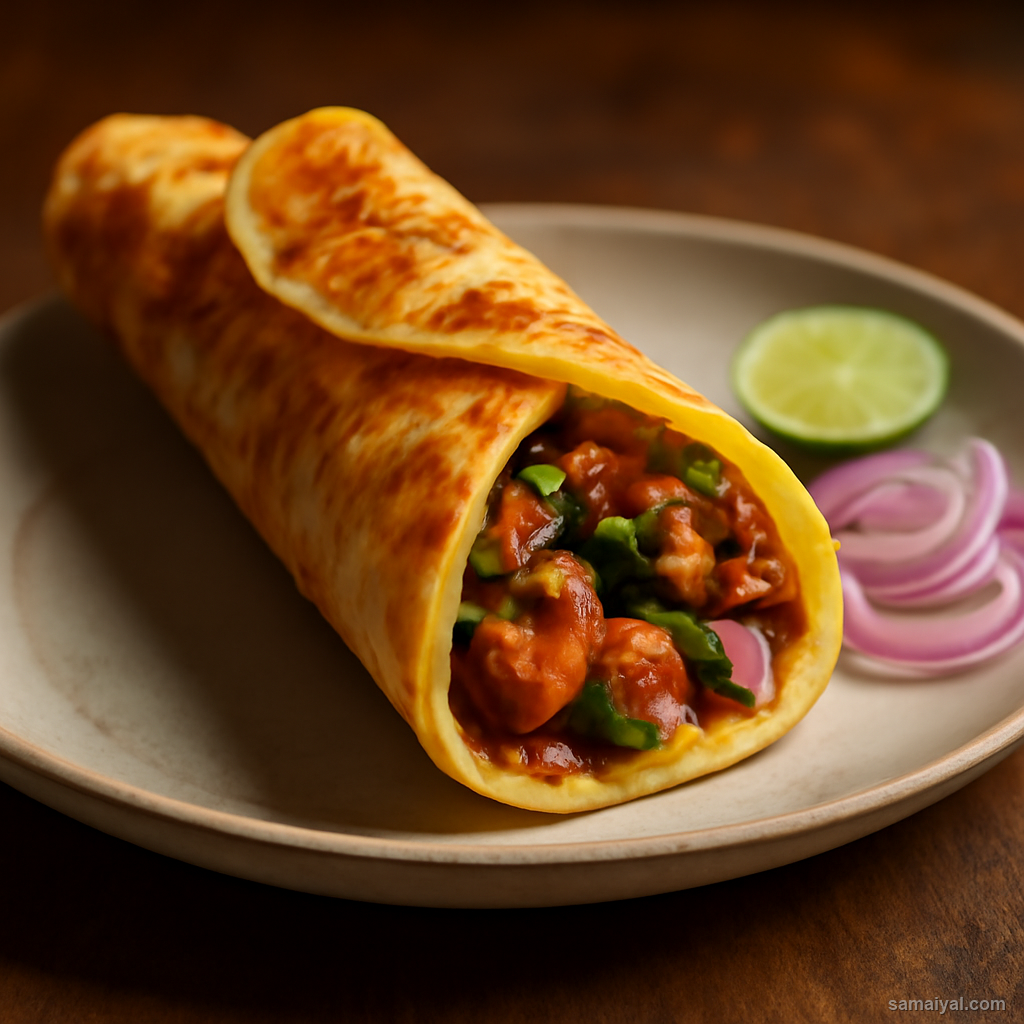 Kolkata Kathi Roll Egg Paratha Street Classic