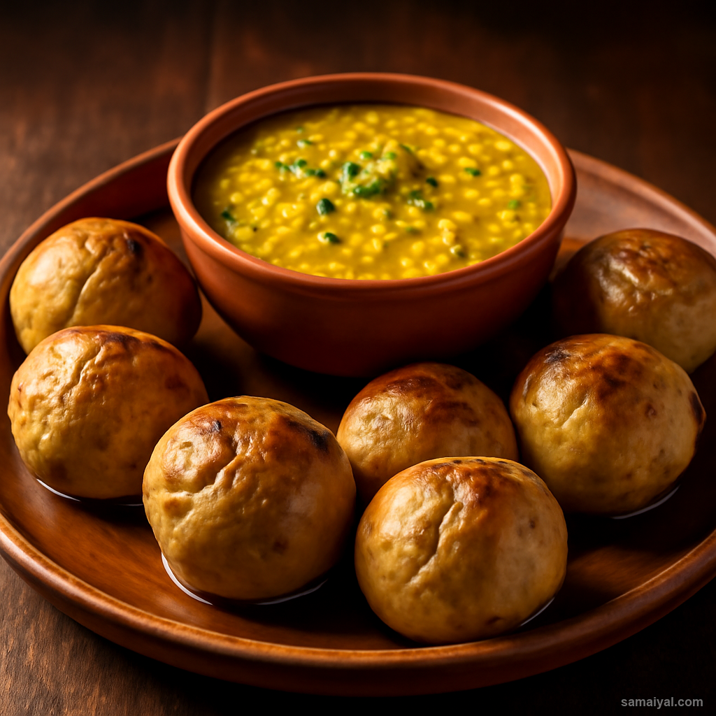 Madhya Pradesh Dal Bafle Baked Wheat Ball Dal