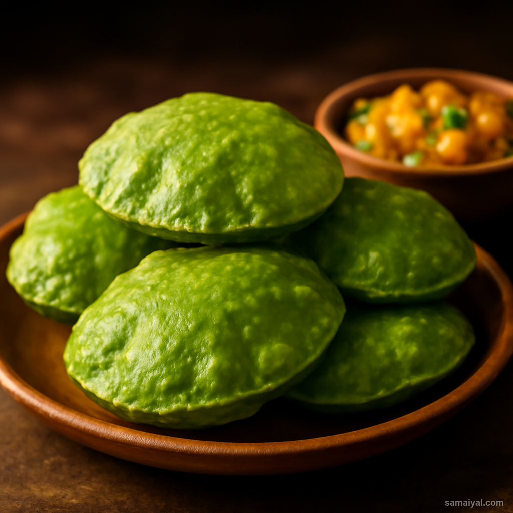 Madhya Pradesh Palak Puri Spinach Fried Bread
