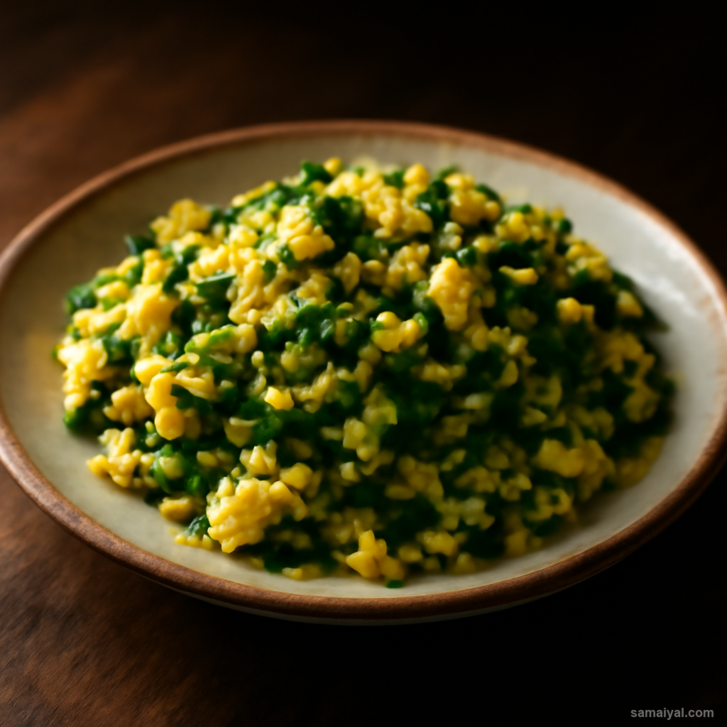 Manipur Maroi Nakuppi Spring Onion Herb Egg Scramble Quick