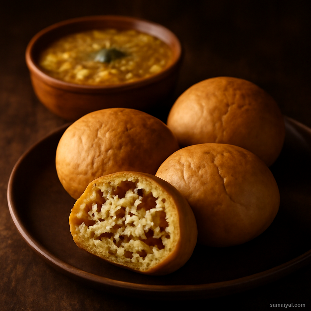 Marwari Dal Baati Stuffed Sweet Version