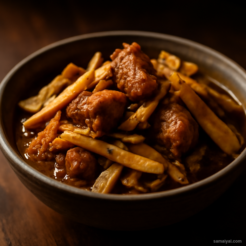 Meghalaya Bamboo Shoot Pork Axone Style Garo