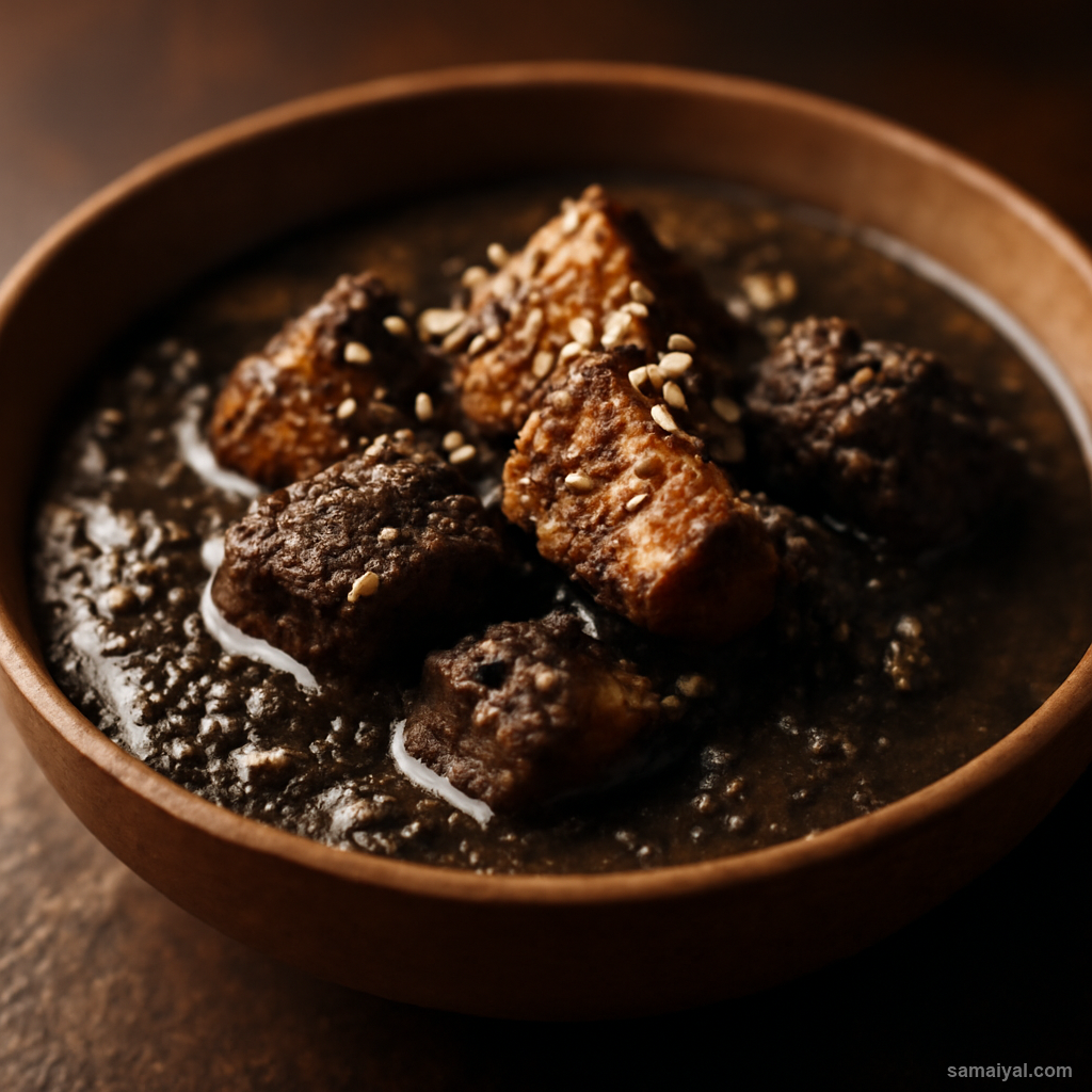Meghalaya Jaintia Doh Pork Sesame Black Curry Jaintia Hills