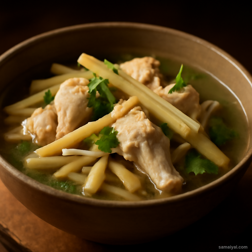 Mizoram Mizo Bamboo Shoot Chicken Clear Soup Lemongrass