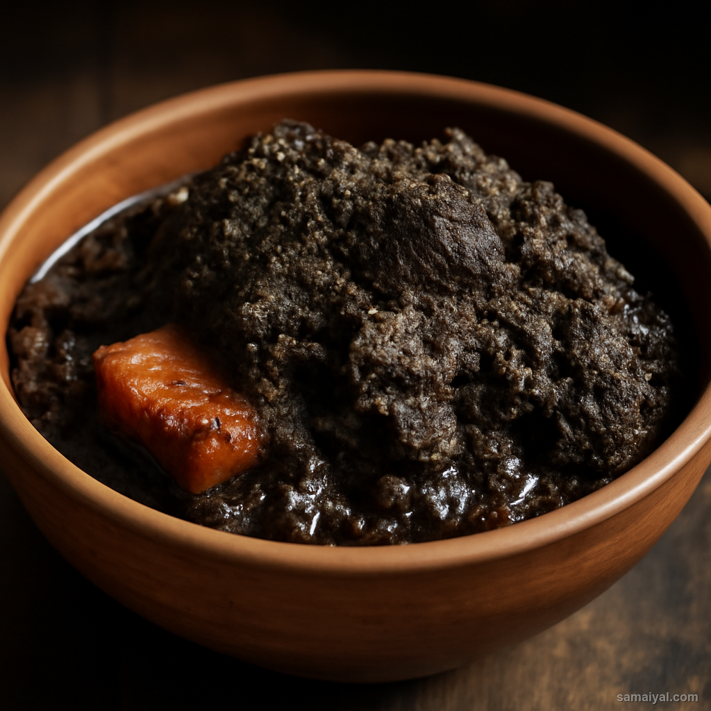 Nagaland Anishi Yam Leaf Fermented Pork Preparation