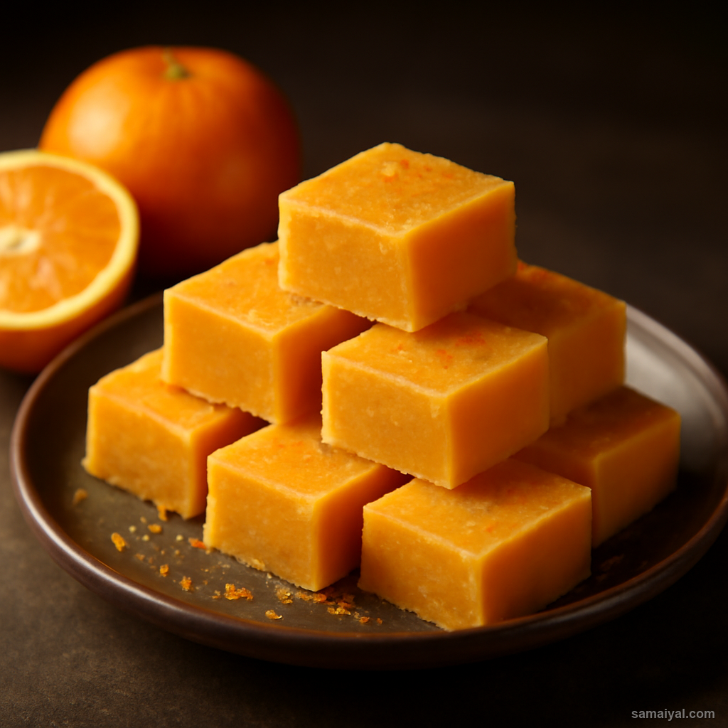 Nagpur Orange Barfi Citrus Fudge Vidarbha