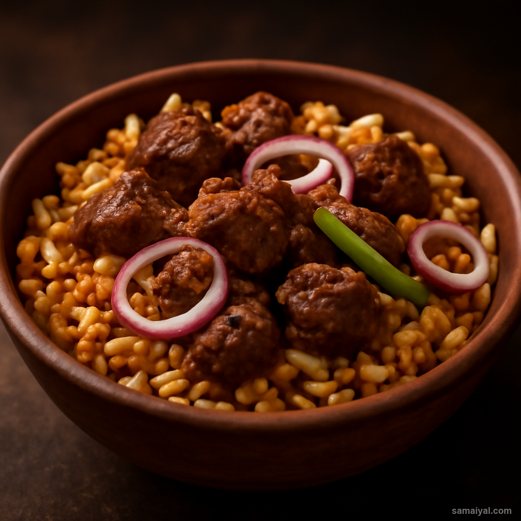 Odisha Mudhi Mansa Puffed Rice Mutton