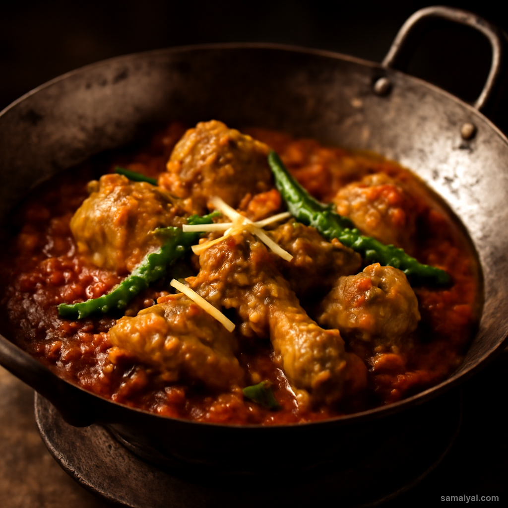 Punjabi Chicken Karahi Charcoal Wok Tomato Ginger Quick
