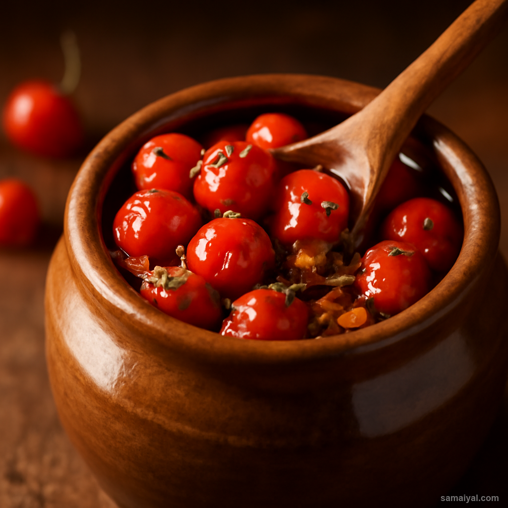Sikkim Dalle Khursani Pickle Round Red Hot Chilli Preserved
