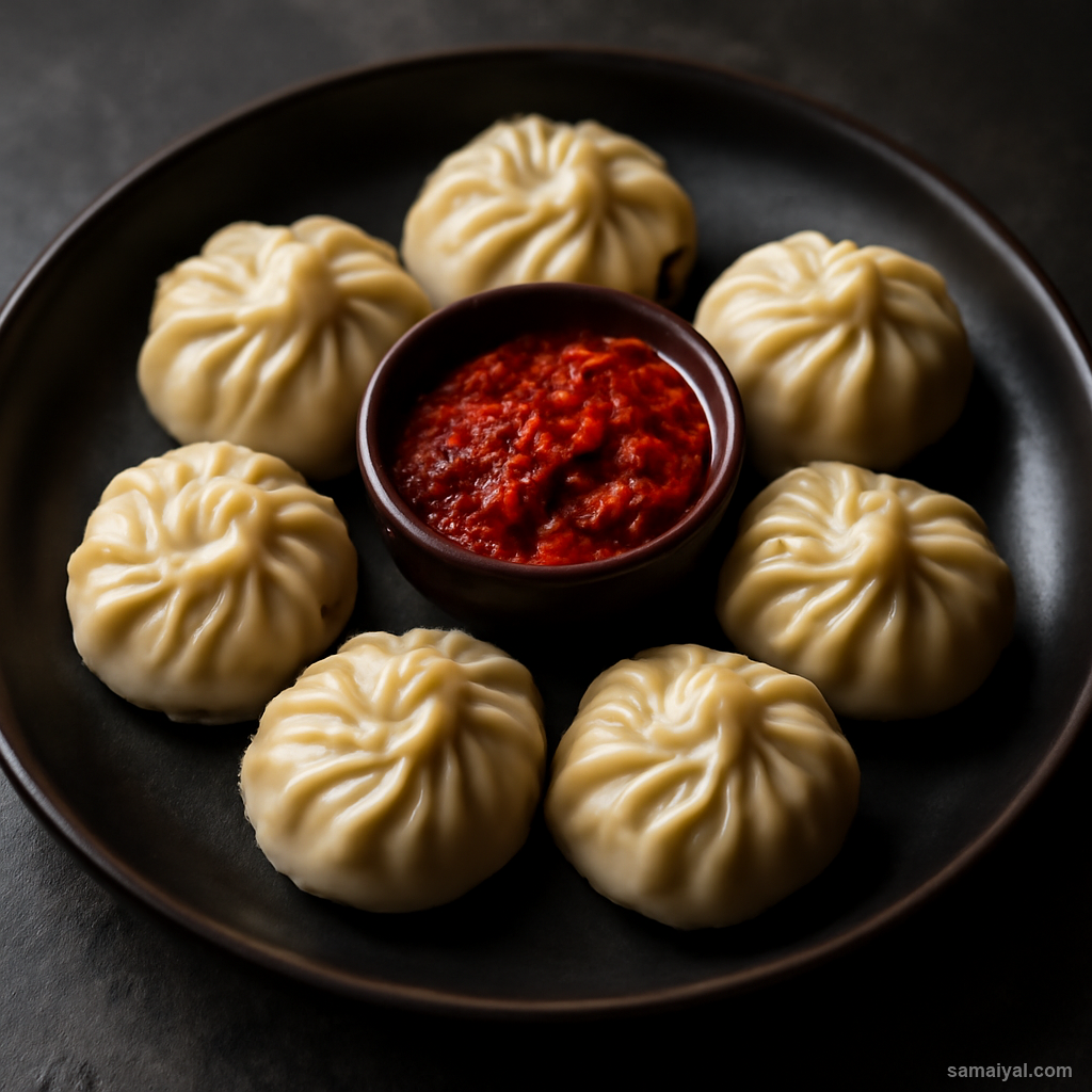 Sikkim Momo Steamed Dumpling Pork Ginger