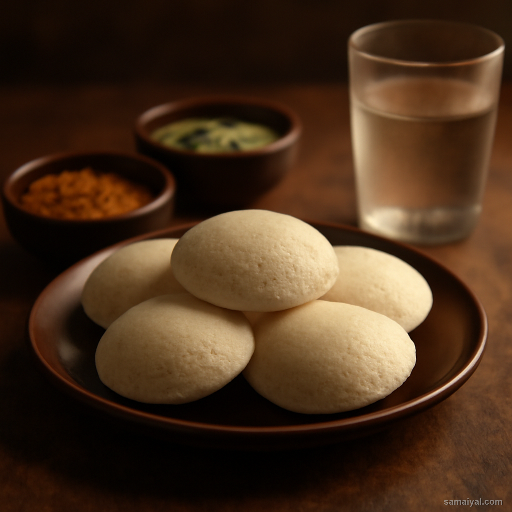 Tamil Nadu Idli Soft Steamed Fermented Rice Lentil Classic