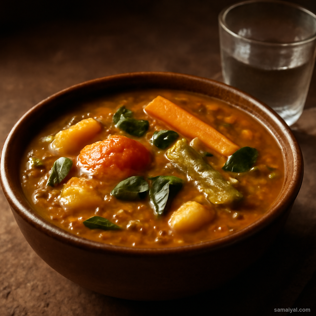 Tamil Nadu Sambar Classic Tamarind Lentil Vegetables Madurai