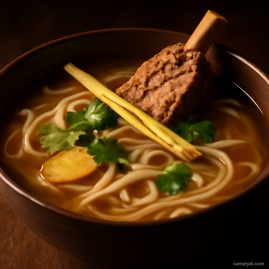 Tripura Noodle Soup Pork Bone Broth Long Slow Cooked Tripuri
