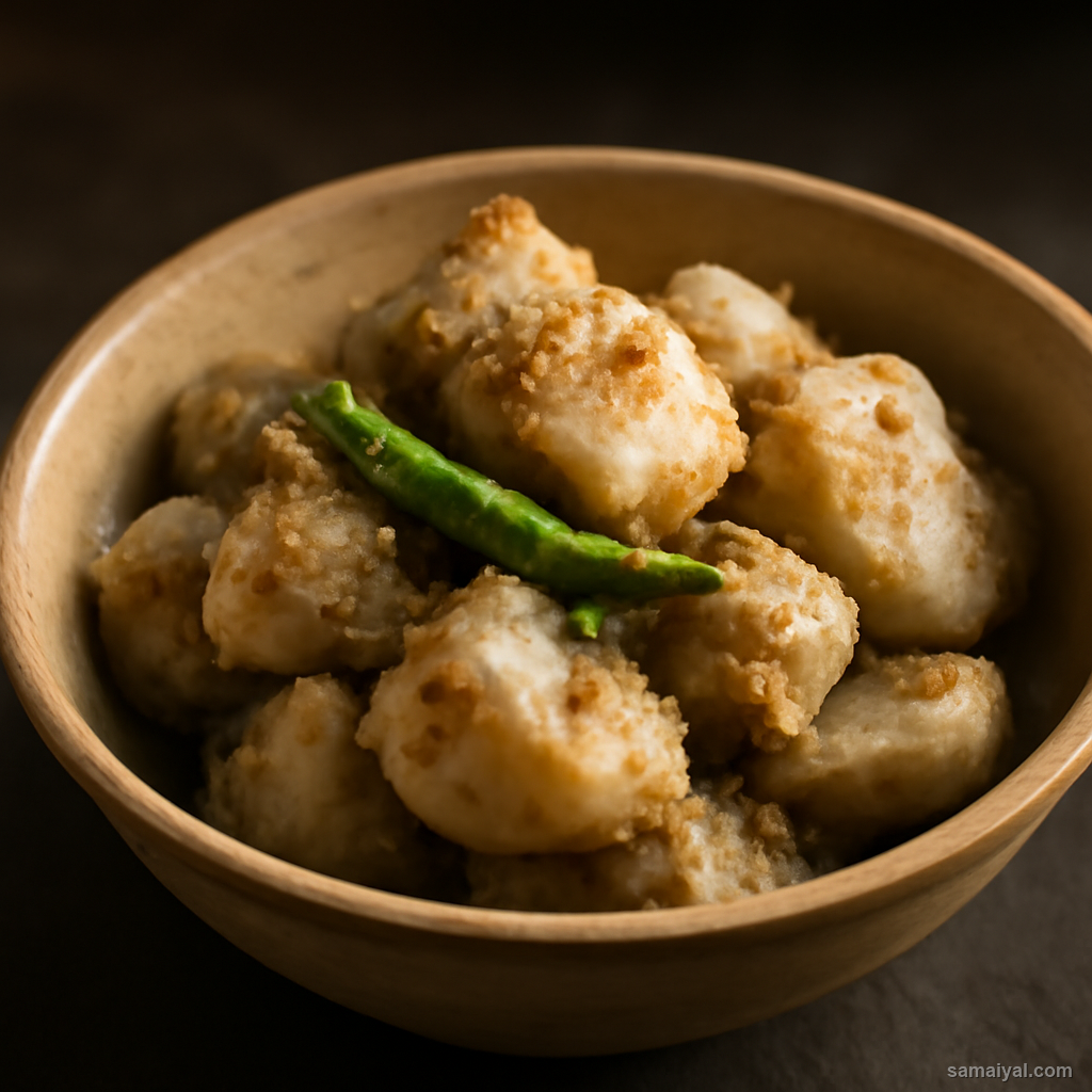 Tripura Taro Root Boiled Berma Simple Colocasia Tripuri Daily